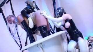 Online film Ineta Nikoletta and Judith are latex freaks and abuse their slave