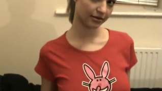 Online film Playful Youthful Britney Blows Lolly Pop Poses For The Videocamera