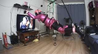 Online film Sissy Self bondage suspension