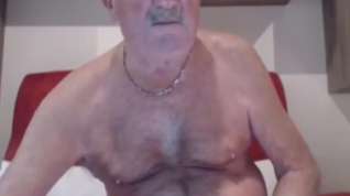 Online film Grandpa show on webcam