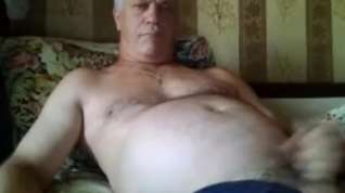 Online film Grandpa stroke on webcam