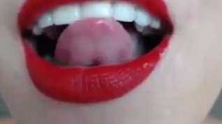 Online film Latin girl sweet red lips and soft spoken
