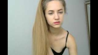 Online film Super sexy long haired blonde hairplay and hairstyle 1