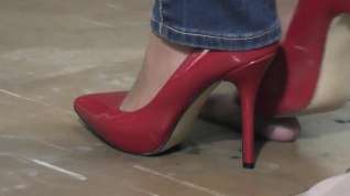 Online film Red heels footjob