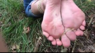 Online film Bastinado foot torture in the forest