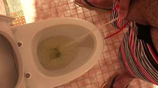 Online film Pissing wanking cumming (public toilet) 2