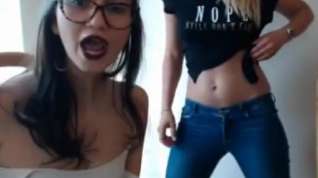 Online film Two girls on cam - upskirt pussy - girl fingering