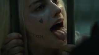 Online film Harley quinn horny licking a jail bar loop edit
