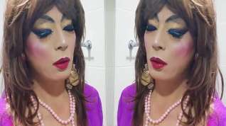 Online film heavy makeup sissy