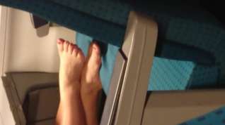 Online film Candid Feet in Train