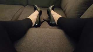 Online film Cumming in Stockings and Heels