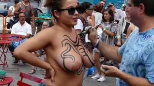 Online film Body Painted Naked Public Show