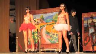 Online film Naked Body Painting Fashion Show Miss