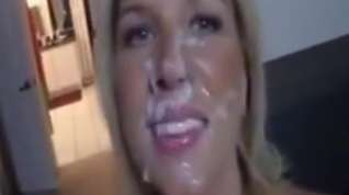 Online film Blonde milf takes thick wad on face