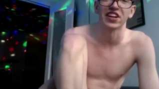 Online film Hot nerdy twink opens his hole with dildo on cam