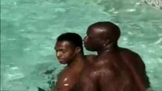 Online film Black gay dude gets two hard black cocks up his ass