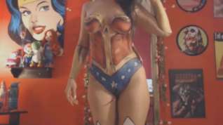 Online film Busty wonder woman webcam