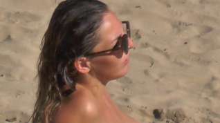 Online film junior model topless beach shower sunbathing sunglasses