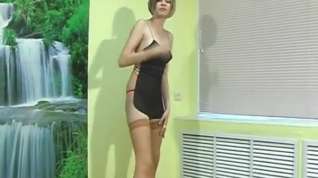 Online film Cute russian girl vika y posing on panties for photoshoot