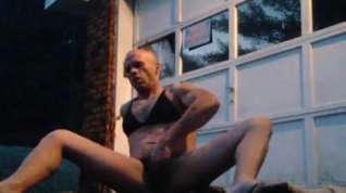 Online film Jacking off in neighbours driveway again!!