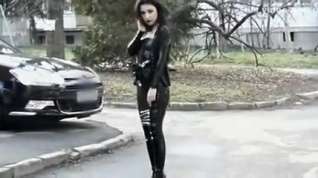 Online film Incredible homemade Outdoor, Latex adult movie