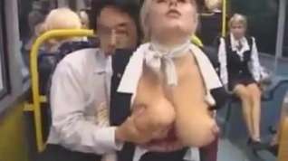 Online film Air hostess groped