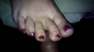 Online film Pink toes footjob toejob cumshot