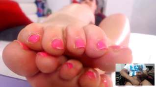 Online film Skype Foot Fetish JOI with Sexy Latina