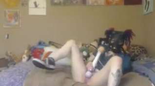 Online film Dreaded Tattooed Cam girl plays with an odd toy