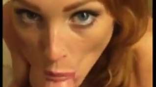 Online film Redhead ginger insane blowjob caught throat