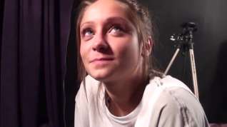 Online film Cute girl face drenched in spit