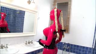 Online film Hot and Special Latex Bathroom Sex