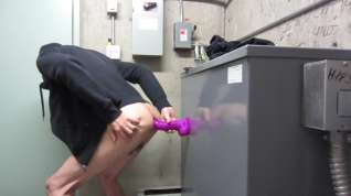 Online film FUCKING MY HUGE PURPLE DILDO IN THE ELECTRICAL ROOM PART 2