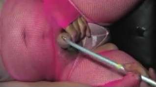 Online film Sissy tranny pantyhose nylon sounding urethral dildo cock