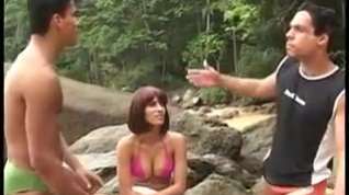 Online film He fuck her good and then pees on her at the beach