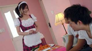 Online film Hikaru Ayami in Lovely maid, Hikaru Ayami got doublefucked at work - AviDolz