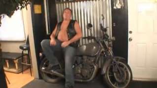 Online film Daddy wank at motorbike