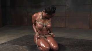 Online film Tied up black girl can stop gagging on dicks
