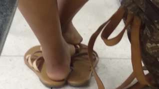 Online film Hs friend candid ebony feet in class 3