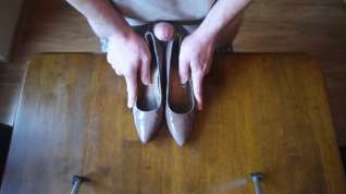 Online film Cum on wife friend shoes again