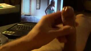 Online film Watching hot girl on computer