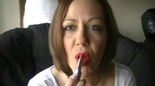 Online film Lipstick smoking