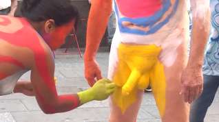 Online film New york public body paint