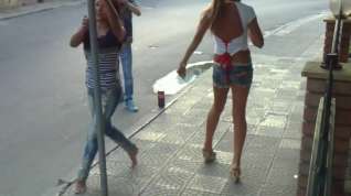 Online film Hot Russian girls dancing on a street sign