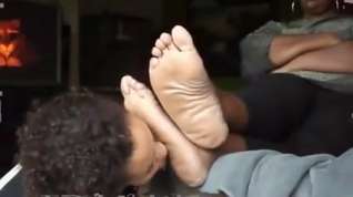 Online film College girl worship older fat feet