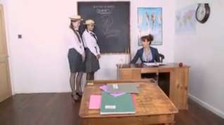 Online film Ms. Rouge with Sasha and Vicki as teacher and schoolgirls