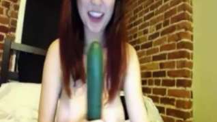 Online film Big tits girl suck cucumber