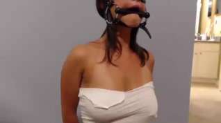 Online film Cuffed blindfolded gagged