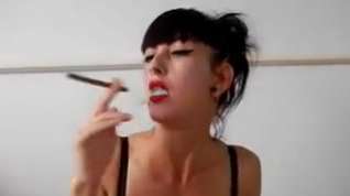 Online film Pierced slut giving a cigar smoking blowjob