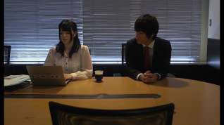 Online film Asia college girl couple sex in office suits